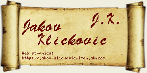 Jakov Kličković vizit kartica